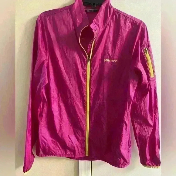 Marmot‎ women’s fuschia zip up lightweight rain jacket. Medium - Picture 1 of 5